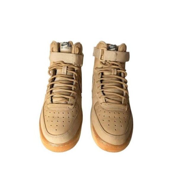 NIKE Air Force 1 High LV8 'Flax' Sneakers Size 7Y - Picture 4 of 9